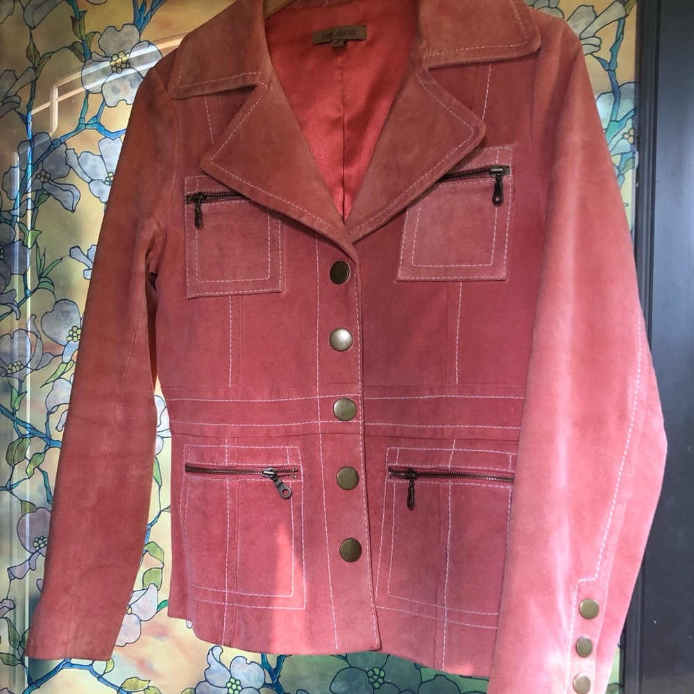 Arden B Pink Suede Jacket